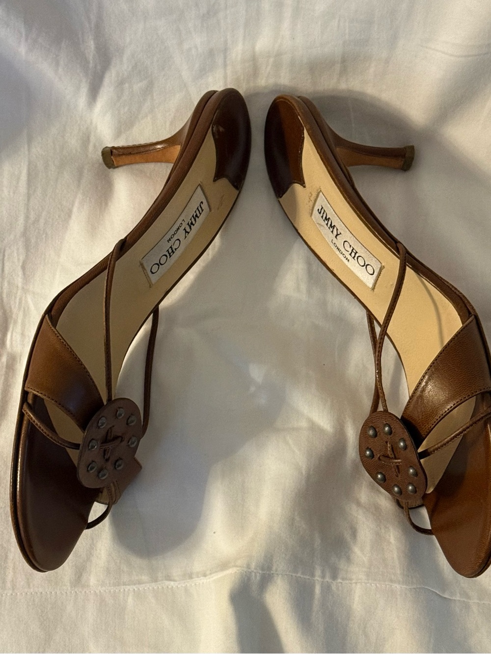 Authentic JIMMY CHOO LONDON
Vintage Rare brown leather slide sandals - Picture 3 of 9